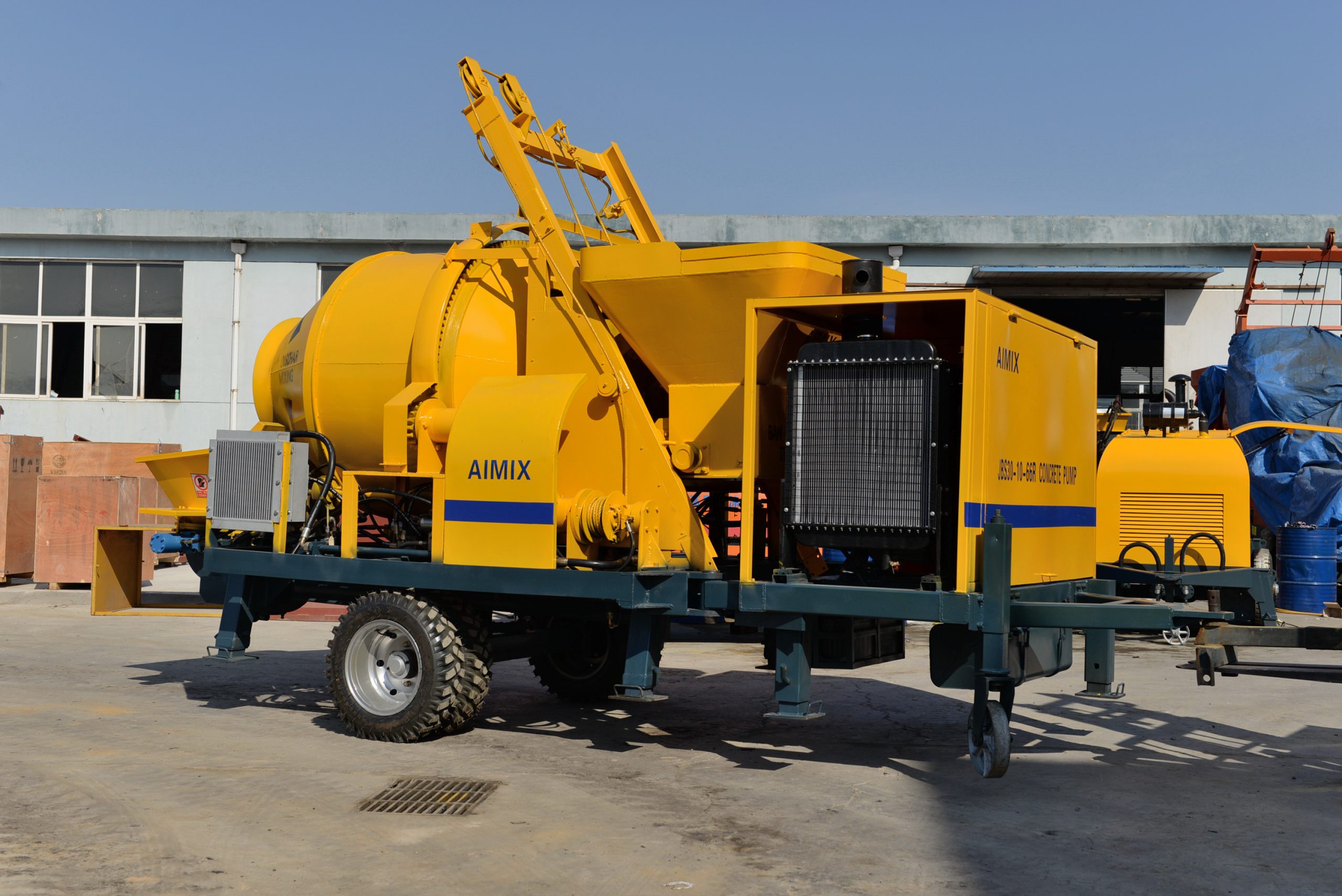 small concrete pump