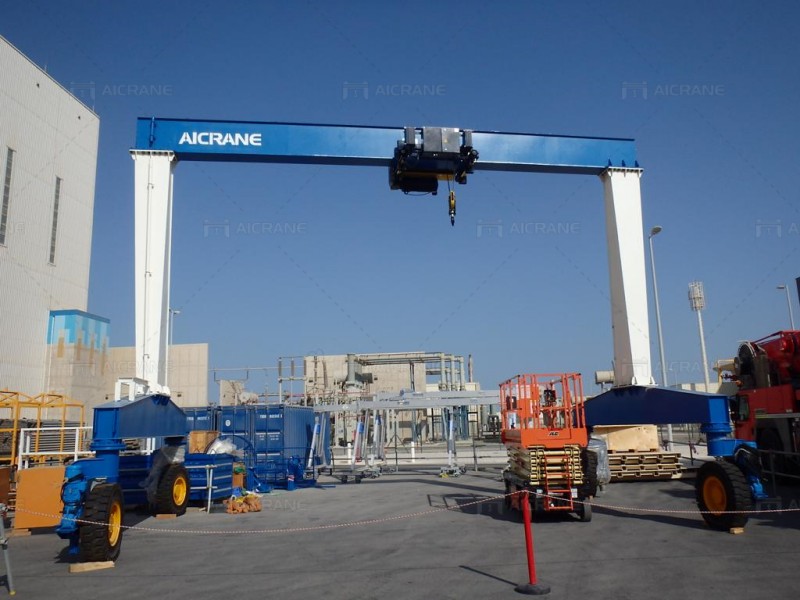 single beam rubber gantry crane solution