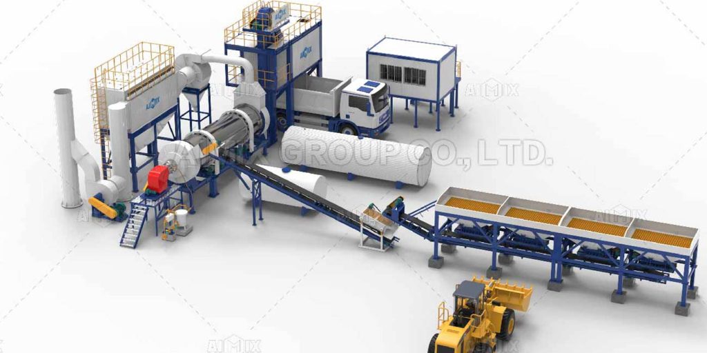 asphlat mixing and batching plant 3D animation