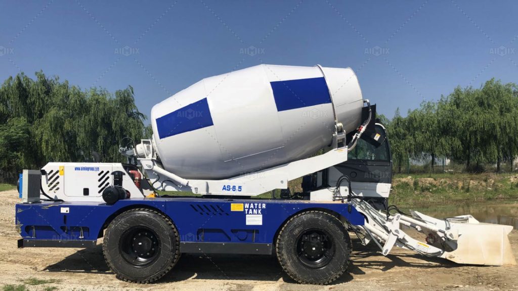 what is a self loading concrete mixer