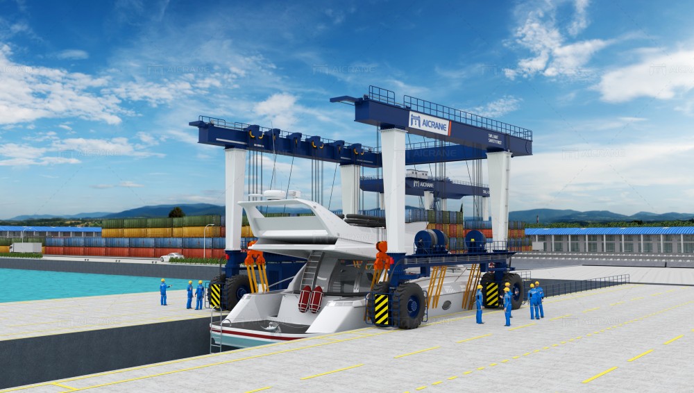 new design of Aicrane boat hoist