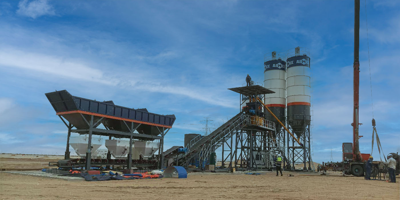 AJ-75 foundation free ready mix concrete plant for sale in Saudi Arabia
