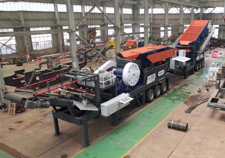 Combination of Mobile Jaw Crusher with Cone Crusher